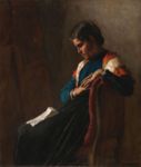 La donna dell'emigrato - 1888  Olio su tela, 100x85  - Fondazione Cassa di Risparmio, Tortona